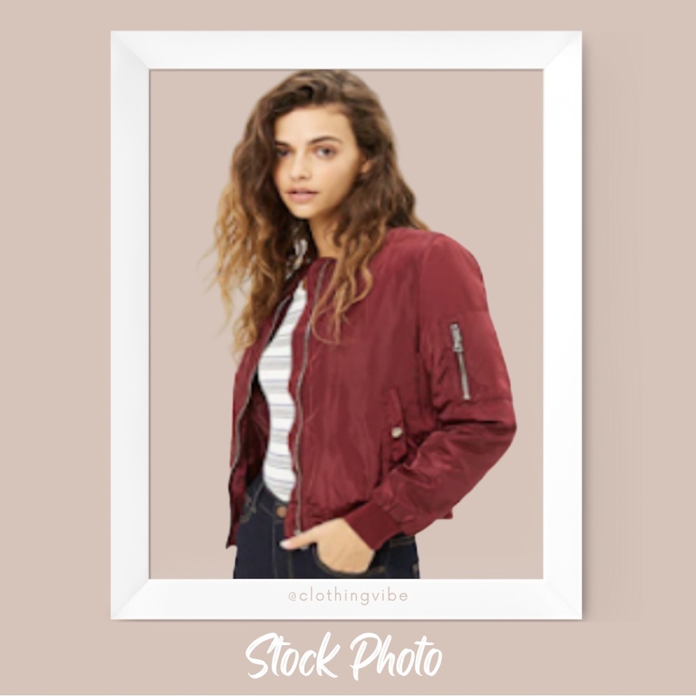 L | Maroon Bomber Jacket